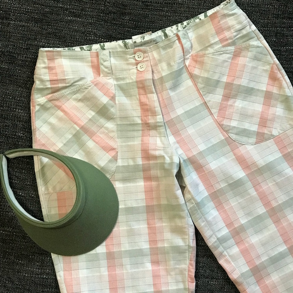 Nike Golf Textured Plaid Capris Size 6